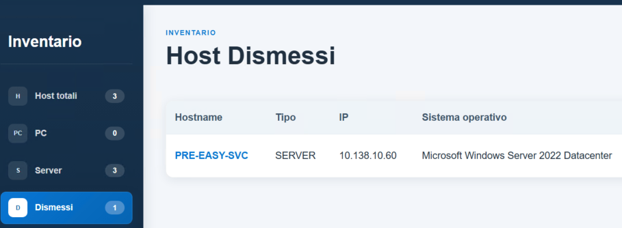 Services hostwatch dismessi