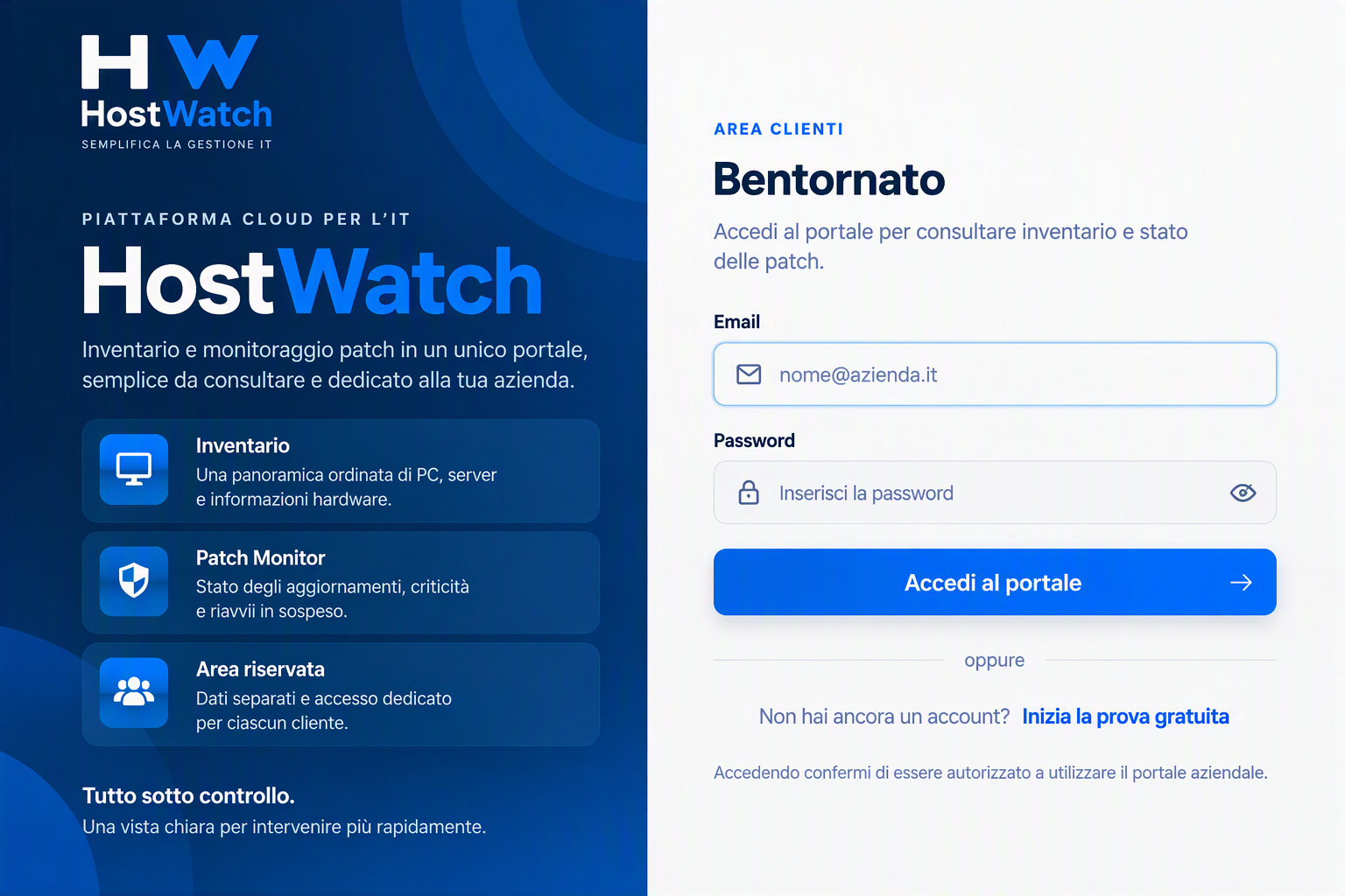REGISTRAZIONE E INSTALLAZIONE hostwatch registrazione1